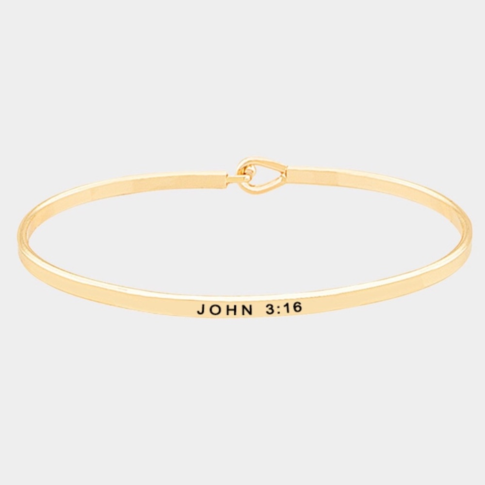 John 3:16 gold tone bracelet